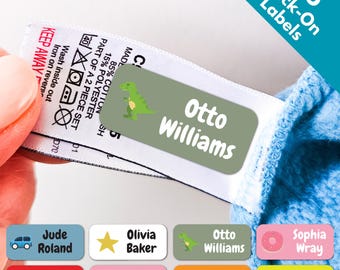 36 Stick On Clothing Labels For Kids Back To School Clothes & Stationery Washable Name Tags Peel Stick Water Bottle Label Lunchbox