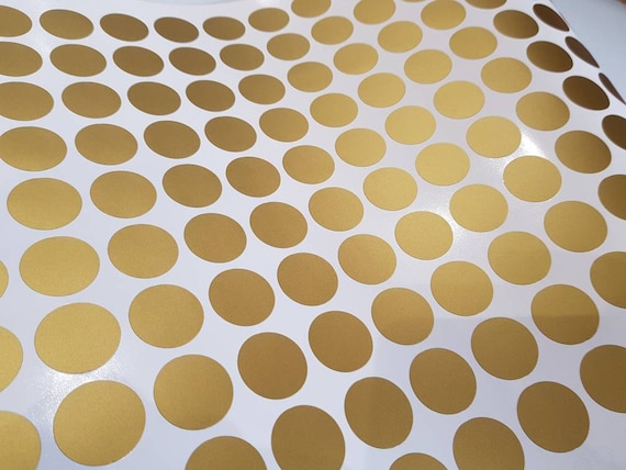 100 of 4" Gold Polka Dots Circle Removable Peel Stick Wall Vinyl Decal Sticker 