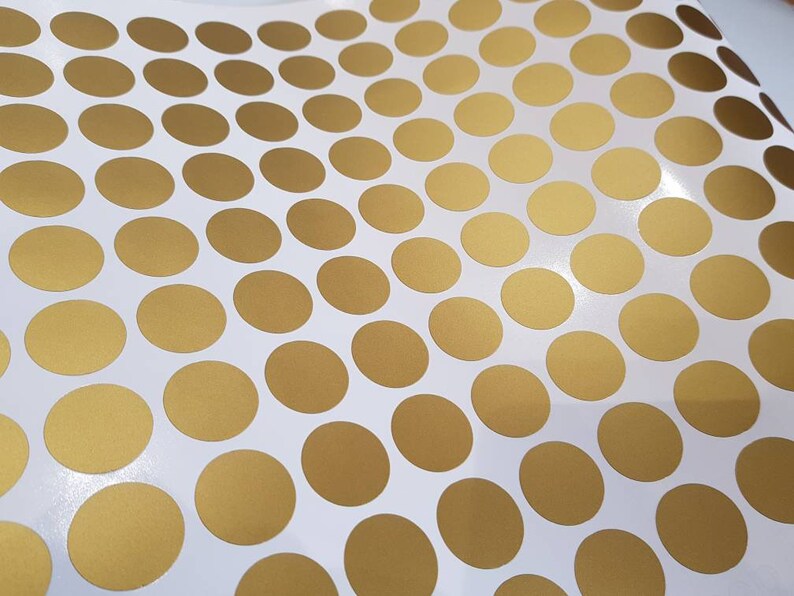100 Gold Metallic Polka Dot Wall Decals/wall Stickers Etsy UK