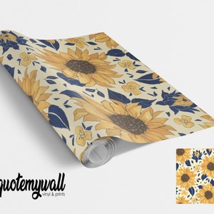 Sunflower Floral Flowers Self Adhesive Vinyl Wrap