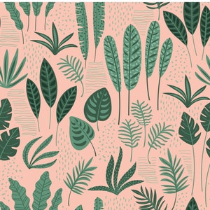 Tropical Botanical Leaf Vinyl Furniture Wrap Vinyl Wraps For Furniture, Self Adhesive Vinyl Film For Kitchen Worktops