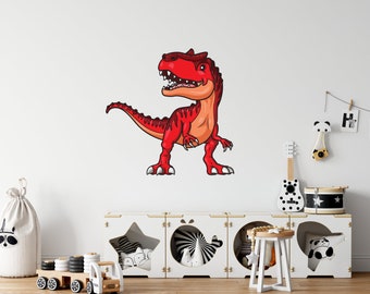 Red Dinosaur Wall Sticker