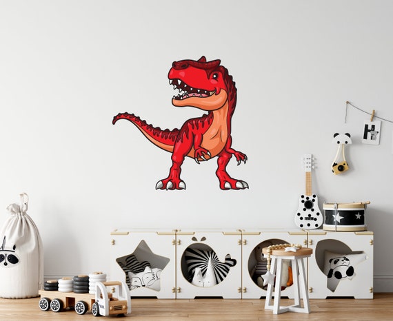 Red Dinosaur Wall Sticker