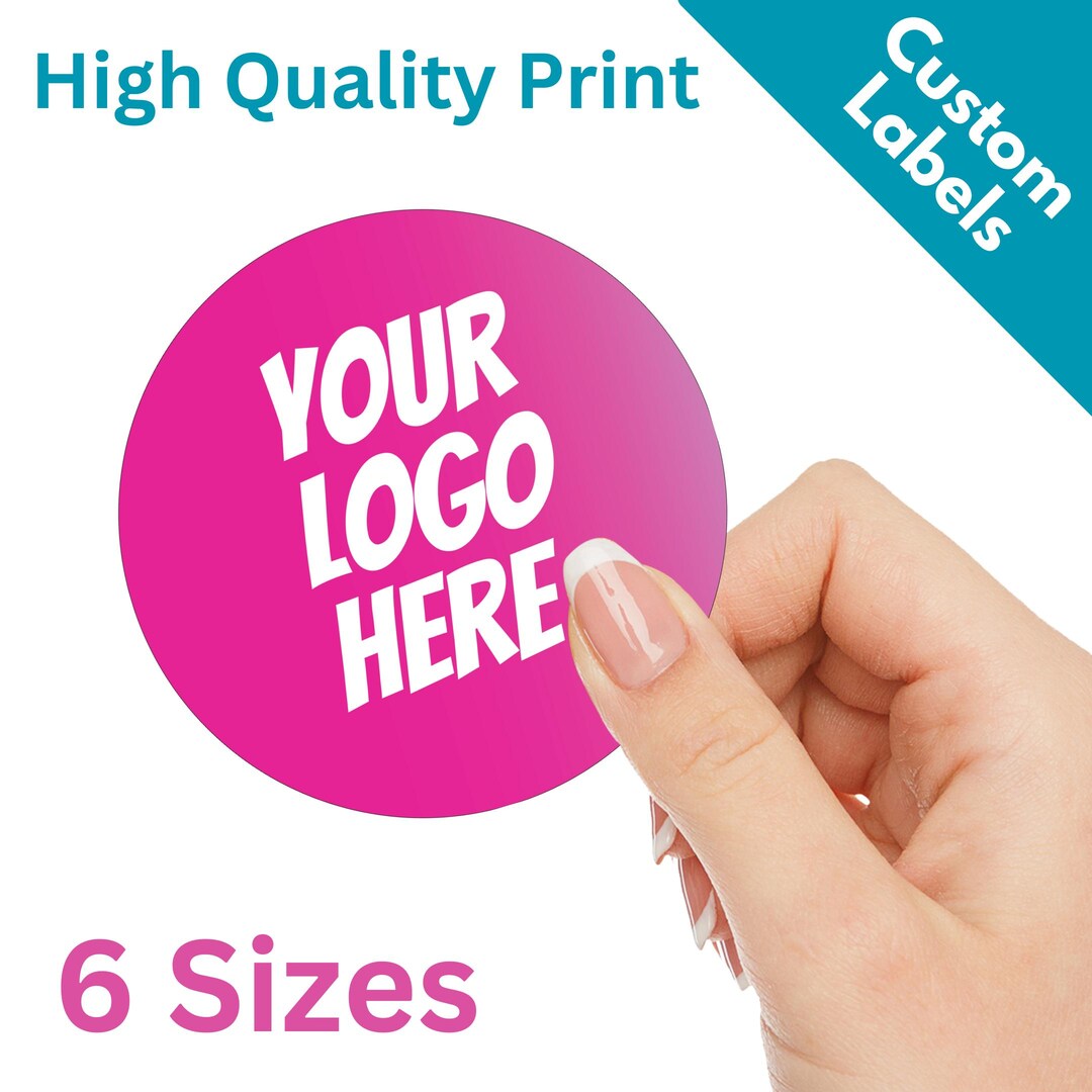Round Sticker Labels Example Personalized Round Circle Sticker Labels for Small Business Packaging ...