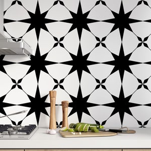 Black Astral Star Tile Stickers