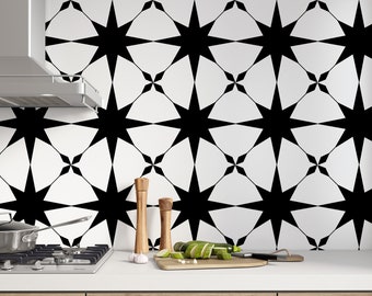Black Astral Star Tile Stickers