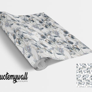 Delicate Blue Iris Flowers Self Adhesive Vinyl