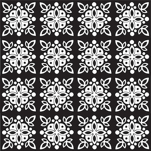 Furniture Stickers Self-Adhesive Black Vintage Pattern Tile Vinyl Sticker Wrap Vinyl Wraps For Furniture