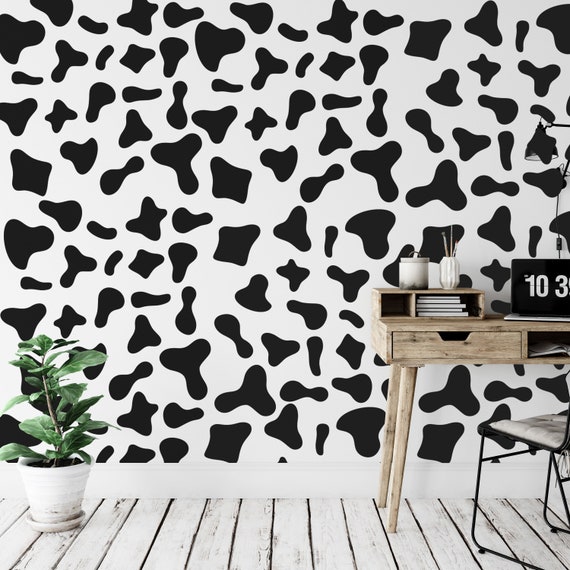 Cow Spot Wall Stickers, Cow Spot Decals, Cow Pattern Stickers, Cow