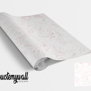 Rose Gold Marble Swirls Self Adhesive Vinyl