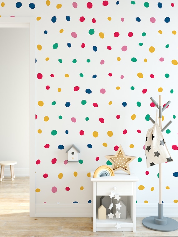 Multi Colour Irregular Polka Dot Wall Stickers 156 Pack - Etsy UK