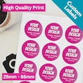 Custom Round Stickers Labels For Business Logo - Add Your Image Personalized High Quality Sticky Labels
