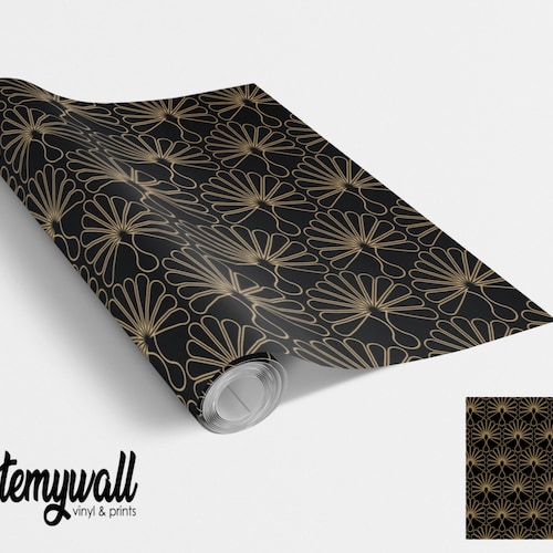 Art Deco Gold Pattern Vinyl Window/furniture Wrap Vinyl Wraps Etsy UK