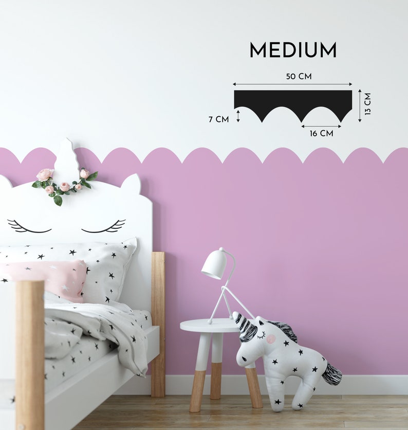 Arch Wall Paint Stencil For Nursery Rooms & Children's Bedrooms Wall Boarders Removable For Painting Bild 4