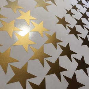 120 Gold Metallic Stars Nursery Wall Decals, Nursery Wall Stickers, Childrens/Baby Wall Art, Baby Shower Gift, Vinyl, Wallpaper Art Decor image 6