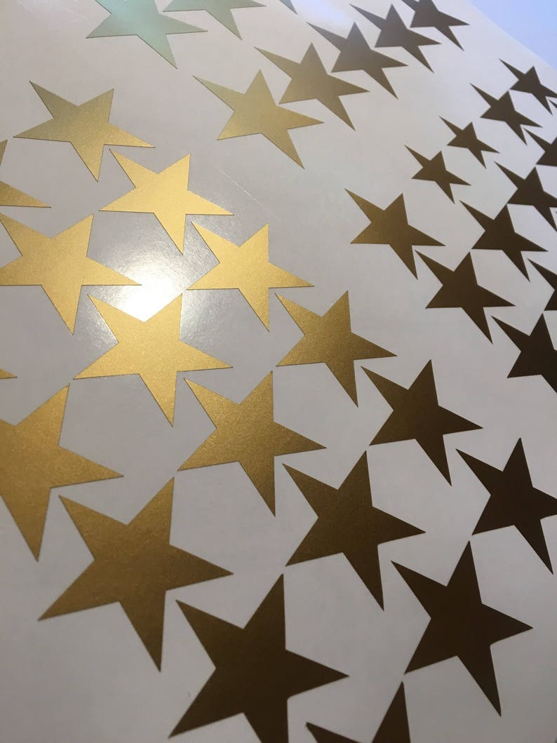 120 Gold Metallic Stars Nursery Wall Decals Nursery Wall Etsy