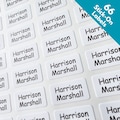 66 Stick-On Clothing Labels, Personalised Care Home & School Labels For Kids - Washable Clothing Tags No-Iron