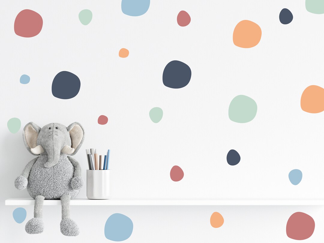 150 Pvc-free Boho Chic Irregular Polka Dot Wall Stickers for Kids ...