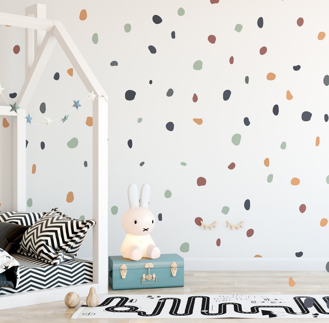 Modern Boho Chic Polka Dot Stickers Wall Decals for Kids Rooms Nursery ...