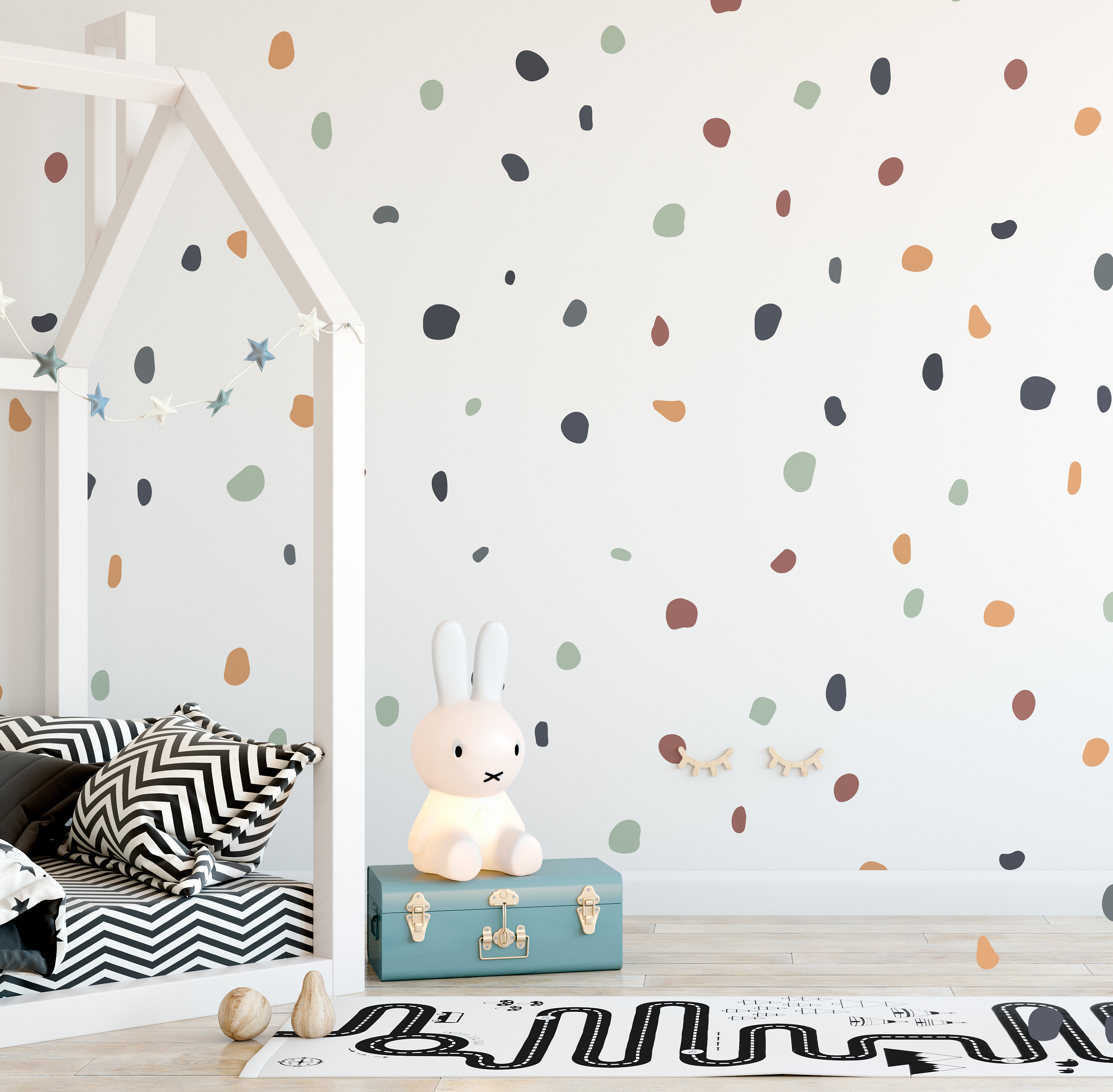 Modern Boho Chic Polka Dot Stickers Wall Decals for Kids Rooms - Etsy UK