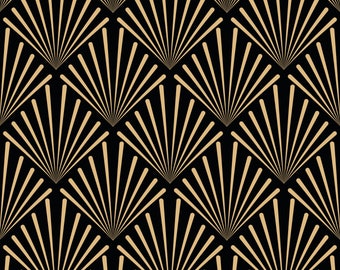 Removable Self-Adhesive Vinyl Stickers Art Deco Gold Square Pattern Vinyl Furniture Wrap Vinyl Wraps For Furniture