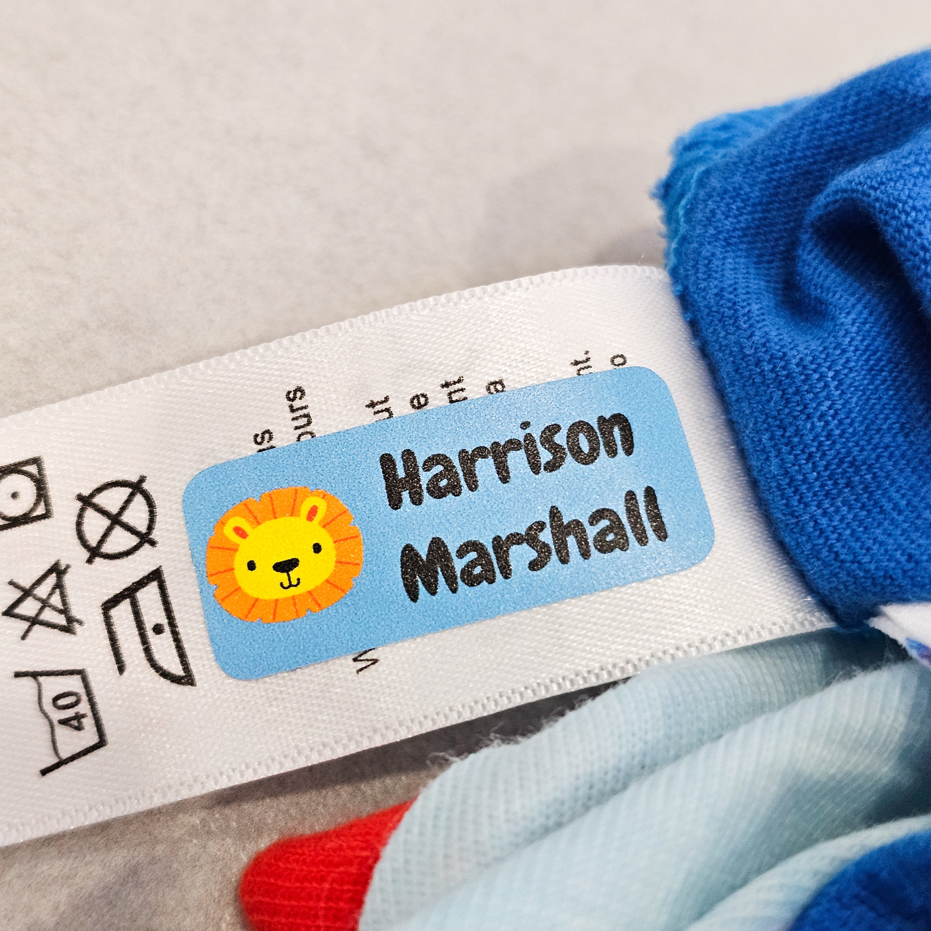 36 Stick On Clothing Labels For Kids Back To School Clothes & Stationery Washable Name Tags Peel Stick