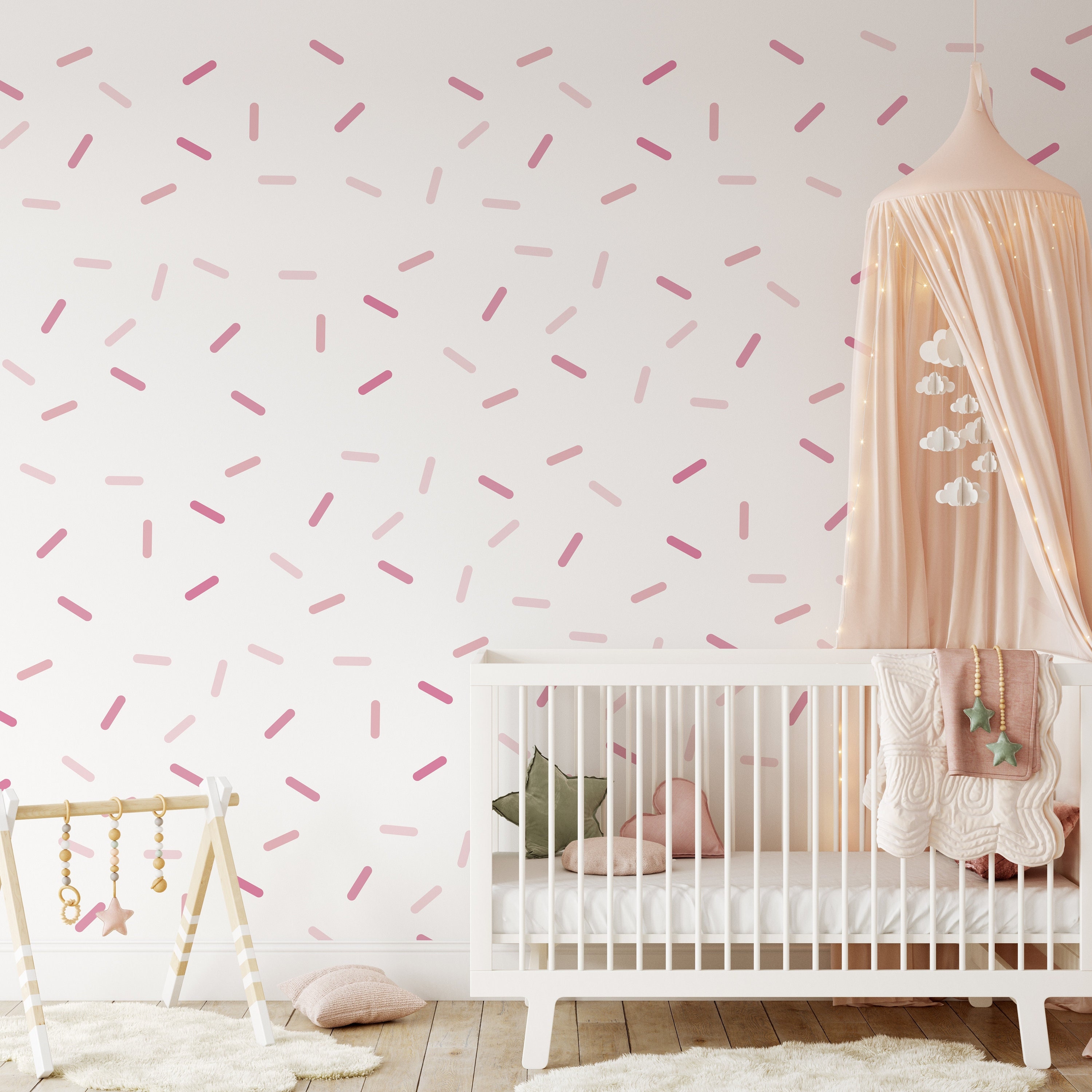 Pink Sprinkle Wall Decal Stickers Confetti Wall Decor Etsy