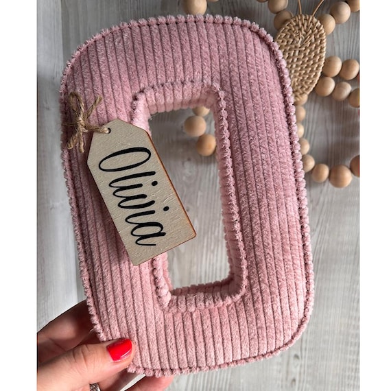 Custom Corduroy Fabric Letter, Padded Nursery Decor, Kids Room Display