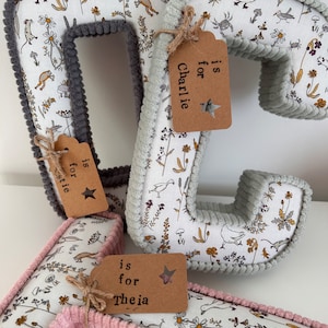 Letras de tecido de veludo cotelê Liberty London