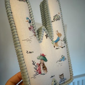 Beatrix potter fabric letters, personalised nursery decor image 5