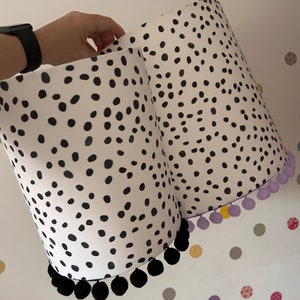 Dalmatian Pompom lampshades