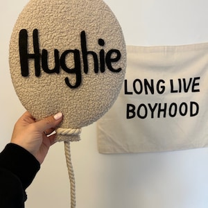 personalised boucle fabric balloons