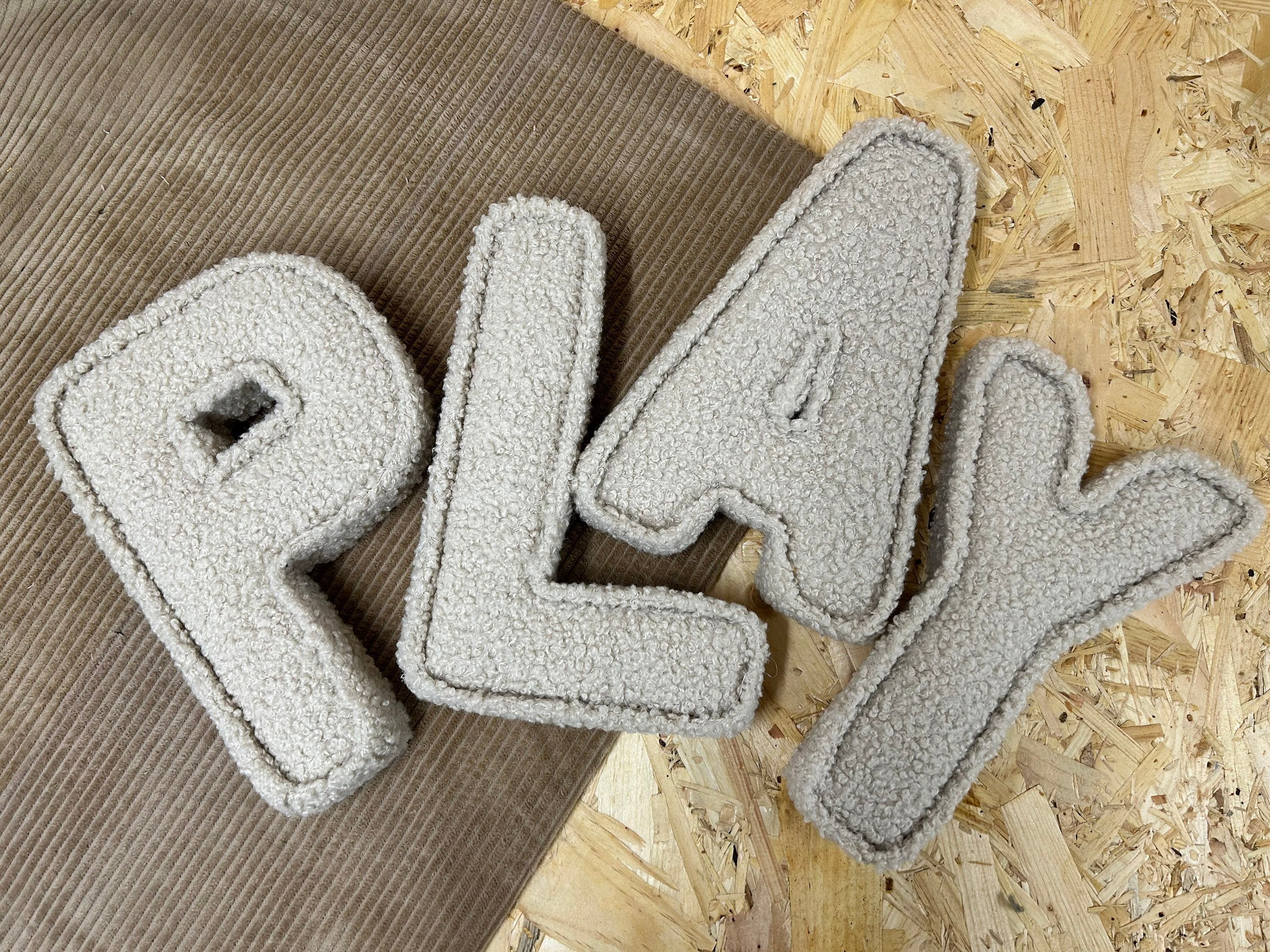 Neutral Nursery Decor Fabric Letters Birthday New Baby Gift, Baby Shower Gift, Christening Gift