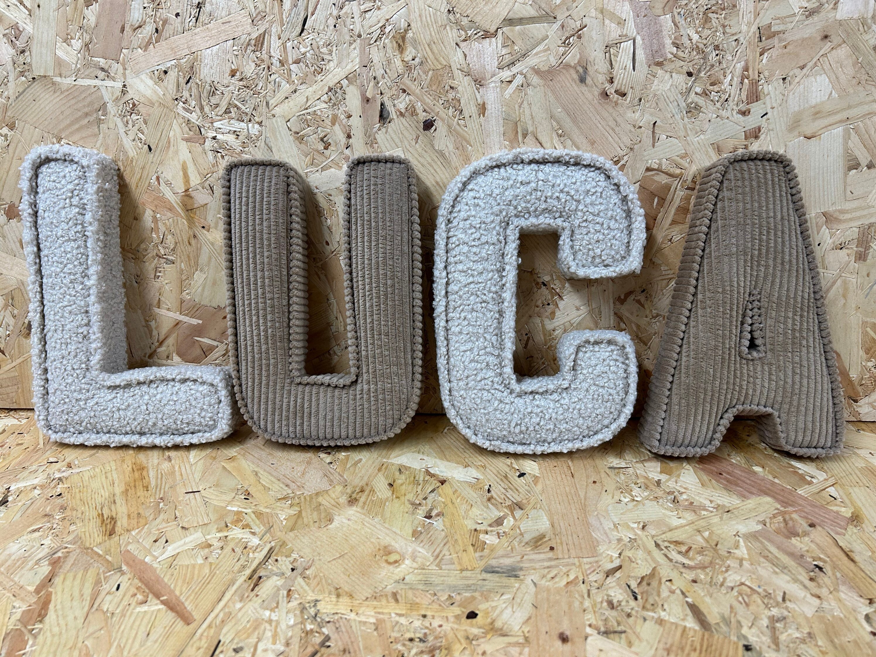 Neutral Nursery Decor Fabric Letters Birthday New Baby Gift, Baby Shower Gift, Christening Gift