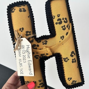 Vêtements de bébé souvenir, lettre personnalisée en tissu
