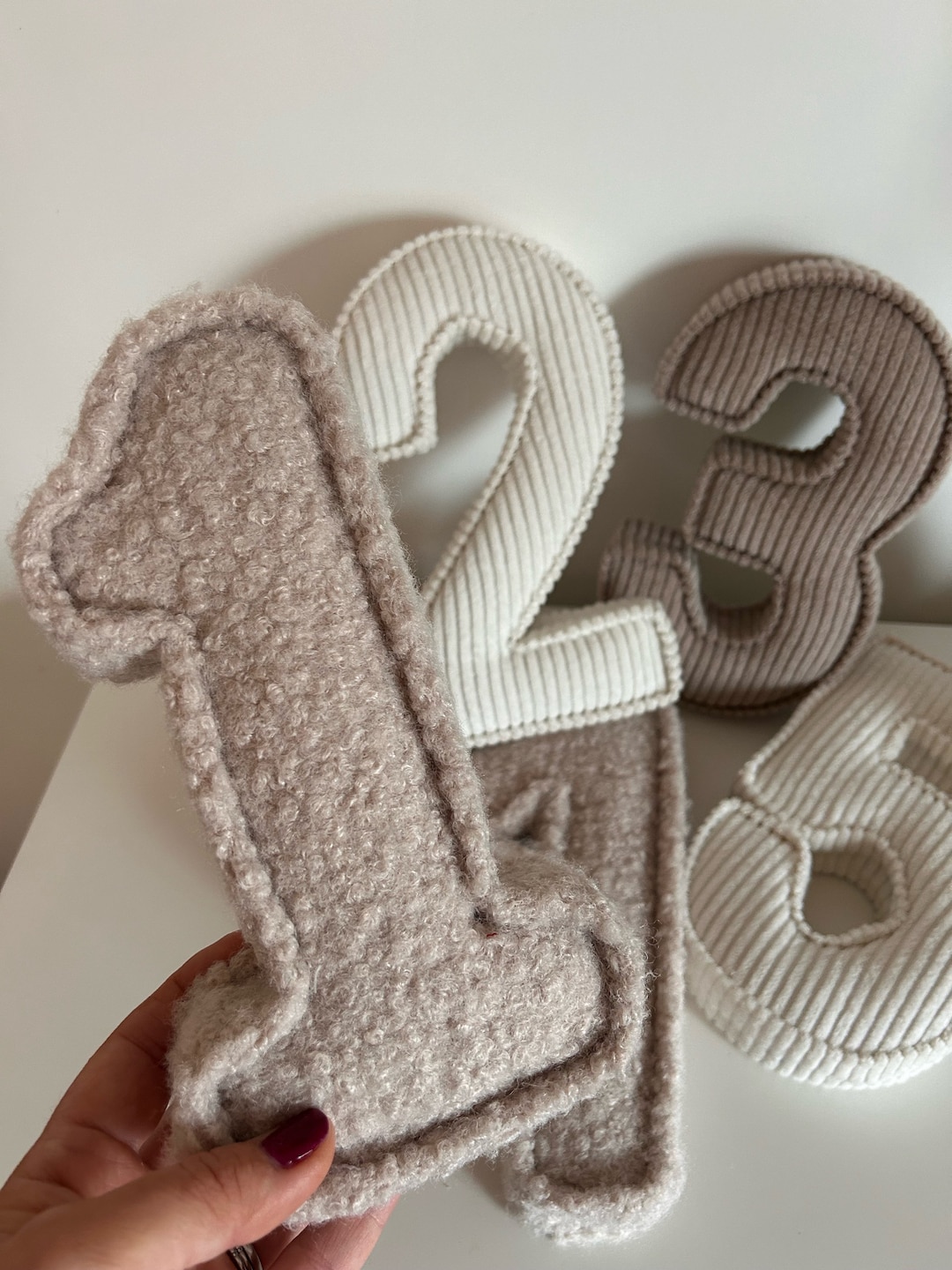 Fabric Number Prop: Baby Photo Prop, First Birthday Decor - Etsy