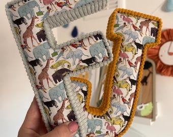 Liberty London queue for the zoo custom fabric letter