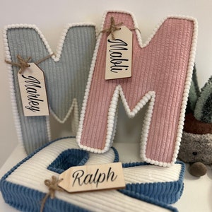 Letras de tela personalizadas, regalo de baby shower.