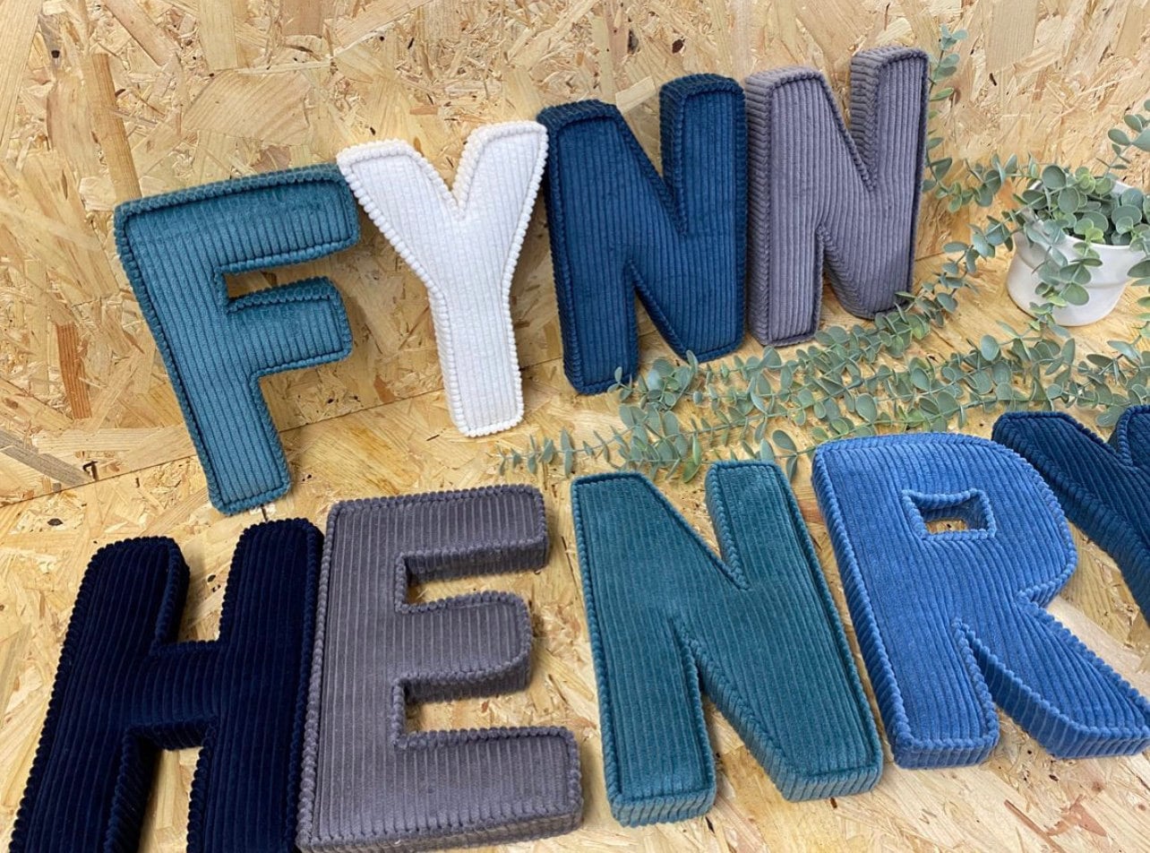 personalised fabric letter name wall decor