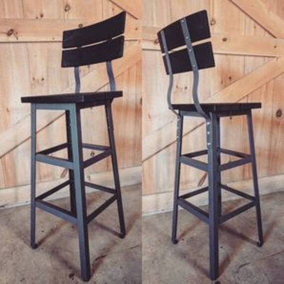 Custom Made Industrial bar stools Etsy