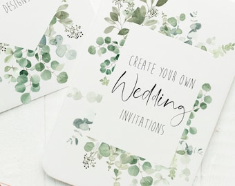 Eucalyptus Wedding Invitation: Custom A5 Bespoke Stationery