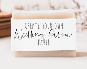 Custom Wedding Favor Labels: Eco-Friendly Soap Strip Packaging