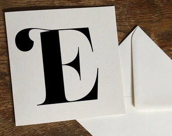 Personalized Initial Card: Eco-Friendly Monogram Stationery