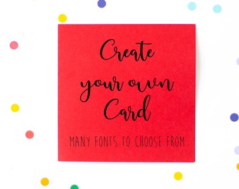 Custom Recycled Card | Personalised Birthday, Wedding, Occasion | Rainbow Colours