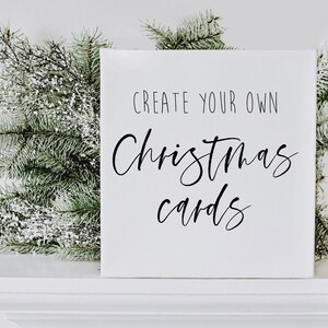 Umweltfreundlich Gestalten Sie Ihre eigene Weihnachtskarte, benutzerdefinierte Weihnachtskarte, maßgeschneiderte Weihnachtskarte, personalisierte recycelte Weihnachtskarte