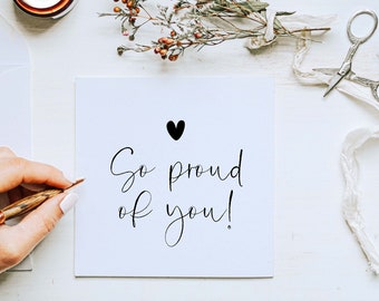 Eco Friendly So Proud of You Card: Personalized Congratulations