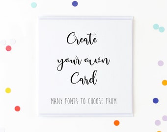 Custom Recycled Card | Personalised Birthday, Wedding, Occasion (Rainbow Options)