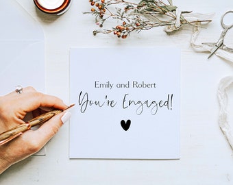 Personalised Eco Friendly Engagement Card | Recycled Paper Celebration Greeting