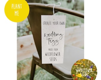 Plantable Wildflower Seed Wedding Reserved Seating Tags