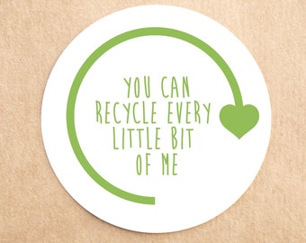 Recycle Me Stickers: Eco-Friendly 100% Recycled Paper Seals